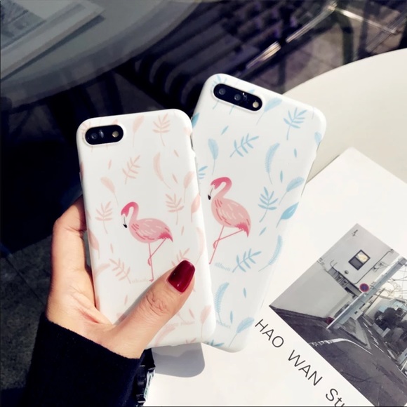 NEW iPhone 7P/8P case pink flamingo pattern - Picture 2 of 3